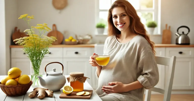 Ginger and lemon drink for pregnant women