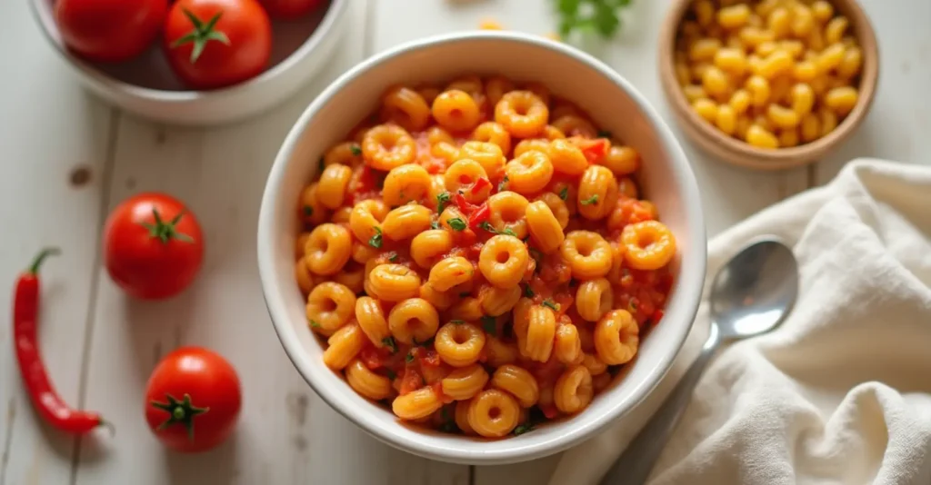 Nutritious mini pasta with hidden veggie sauce